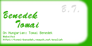 benedek tomai business card